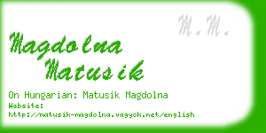 magdolna matusik business card